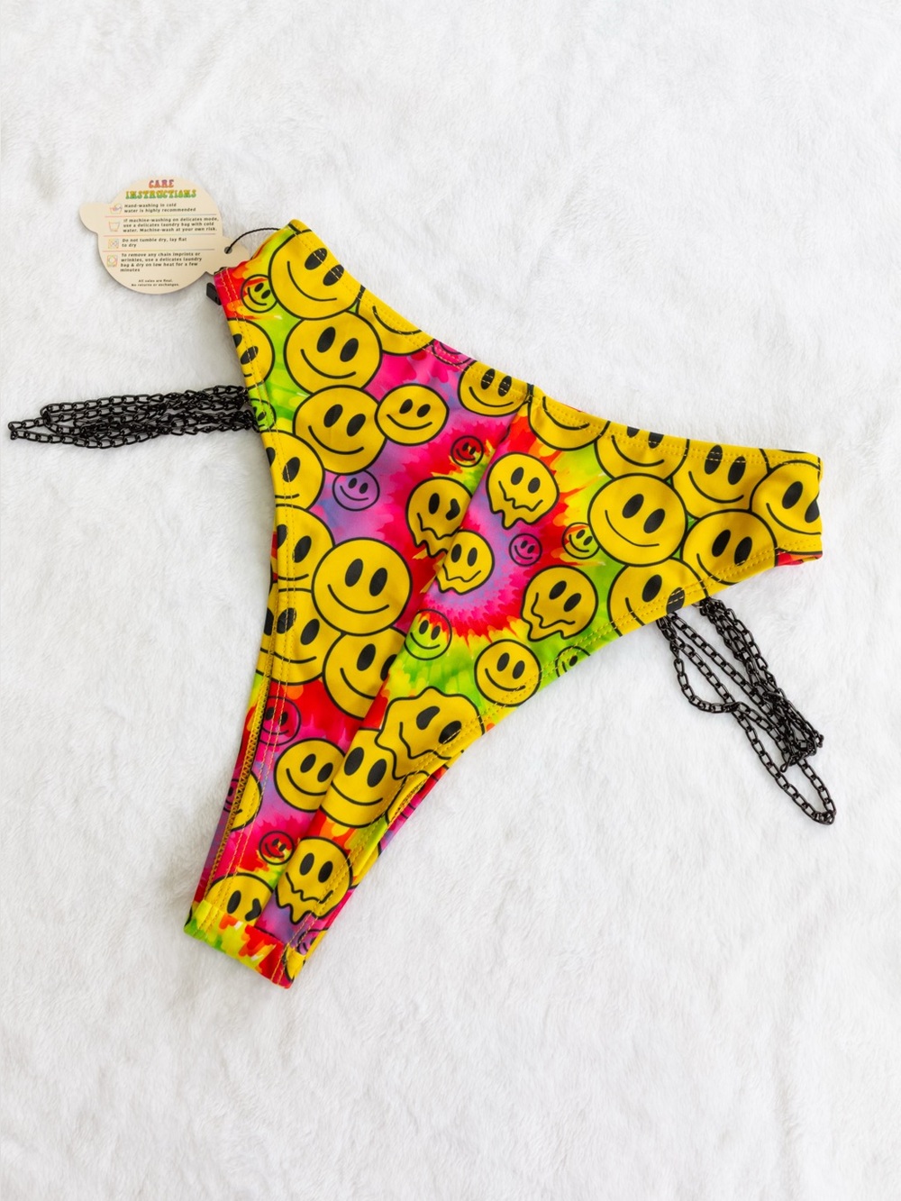 Festival Rave After Rave Day Dr!ppin' Rebel Bottoms Smiley Bikini Chain Bottom